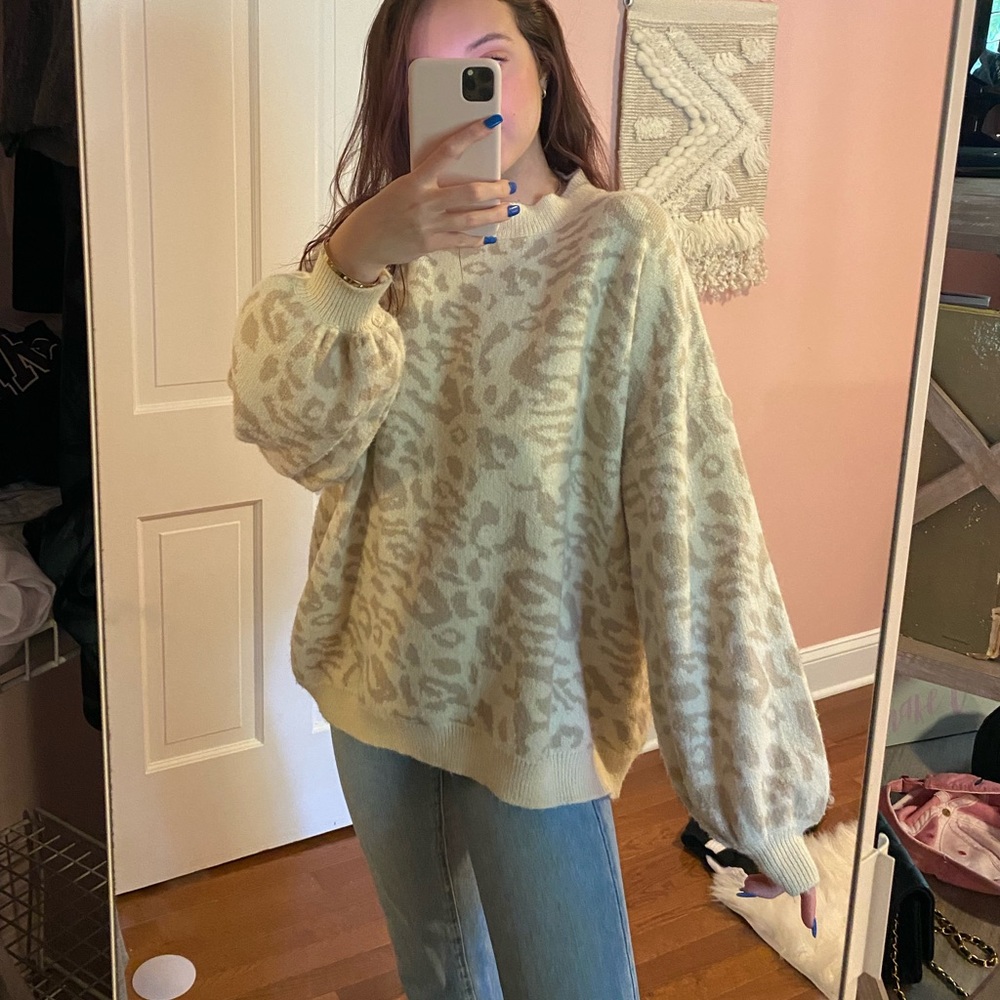 Oversized Cheetah Sweater